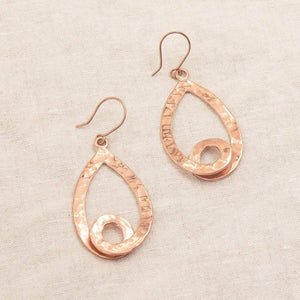 Copper Hammered Earrings - Limited Edition