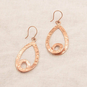 Copper Hammered Earrings - Limited Edition