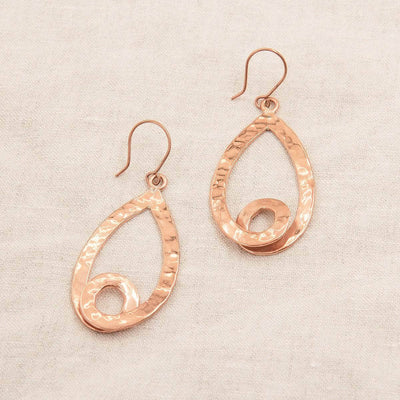 Copper Hammered Earrings - Limited Edition