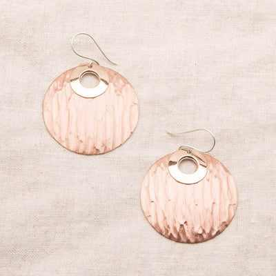 Copper Hammered Earrings - Limited Edition