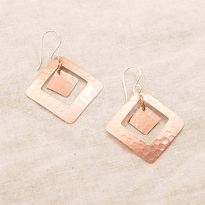 Copper Hammered Earrings - Limited Edition