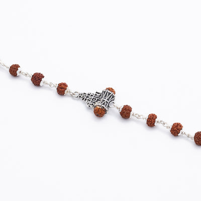 Rudraksha Silver Om Namah Shivaya Bracelet