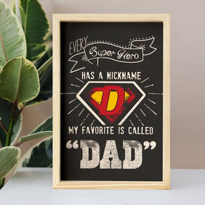 Superhero Dad Wooden Wall Art