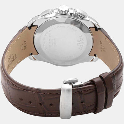 Couturier Men Quartz Silver Dial Chronograph Leather Watch T0356171603100