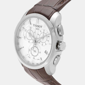 Couturier Men Quartz Silver Dial Chronograph Leather Watch T0356171603100