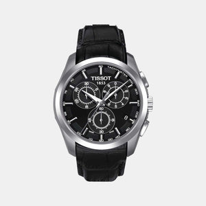 Couturier Men Quartz Black Dial Chronograph Leather Watch T0356171605100