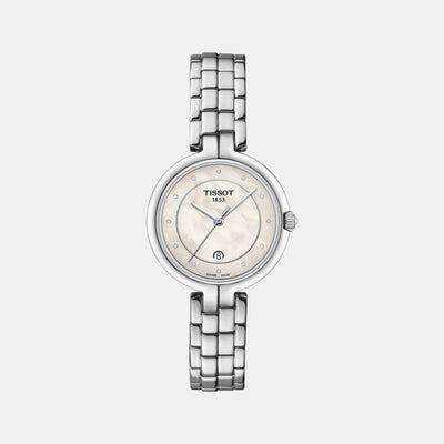 Flamingo Women Quartz White Mother Of Pearl Analog Stainless Steel Watch T0942101111601