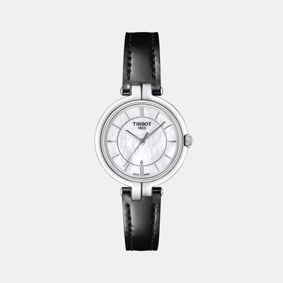 Flamingo Women Quartz White Mother Of Pearl Dial Analog Leather Watch T0942101611100