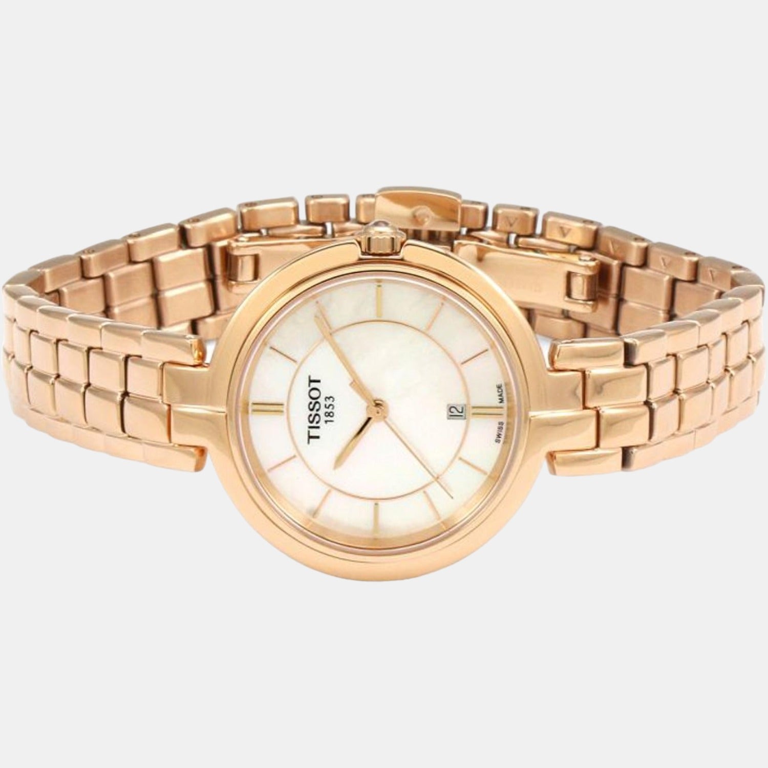 Flamingo Women Quartz Mother Of Pearl Dial Analog Stainless Steel Watch T0942103311101