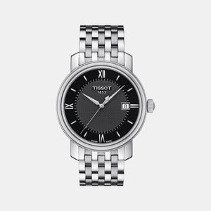 Bridgeport Men Quartz Black Dial Analog Stainless Steel Watch T0974101105800