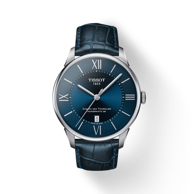 Tissot T-Classic Chemin des Tourelles Powermatic 80 Blue Dial Men 42mm
