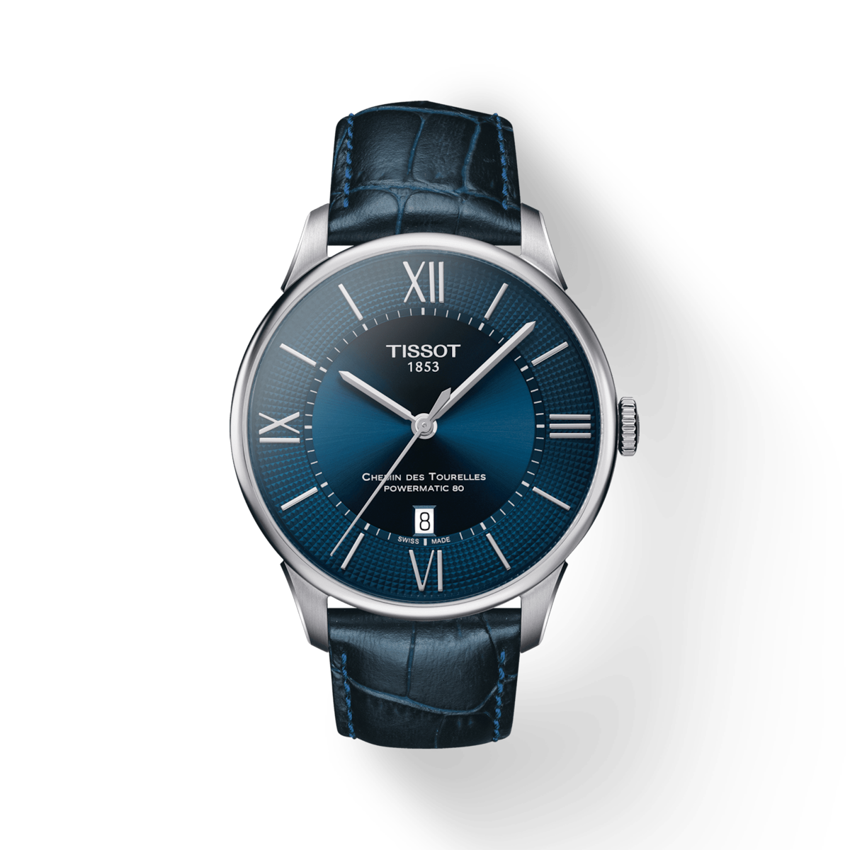 Tissot T-Classic Chemin des Tourelles Powermatic 80 Blue Dial Men 42mm