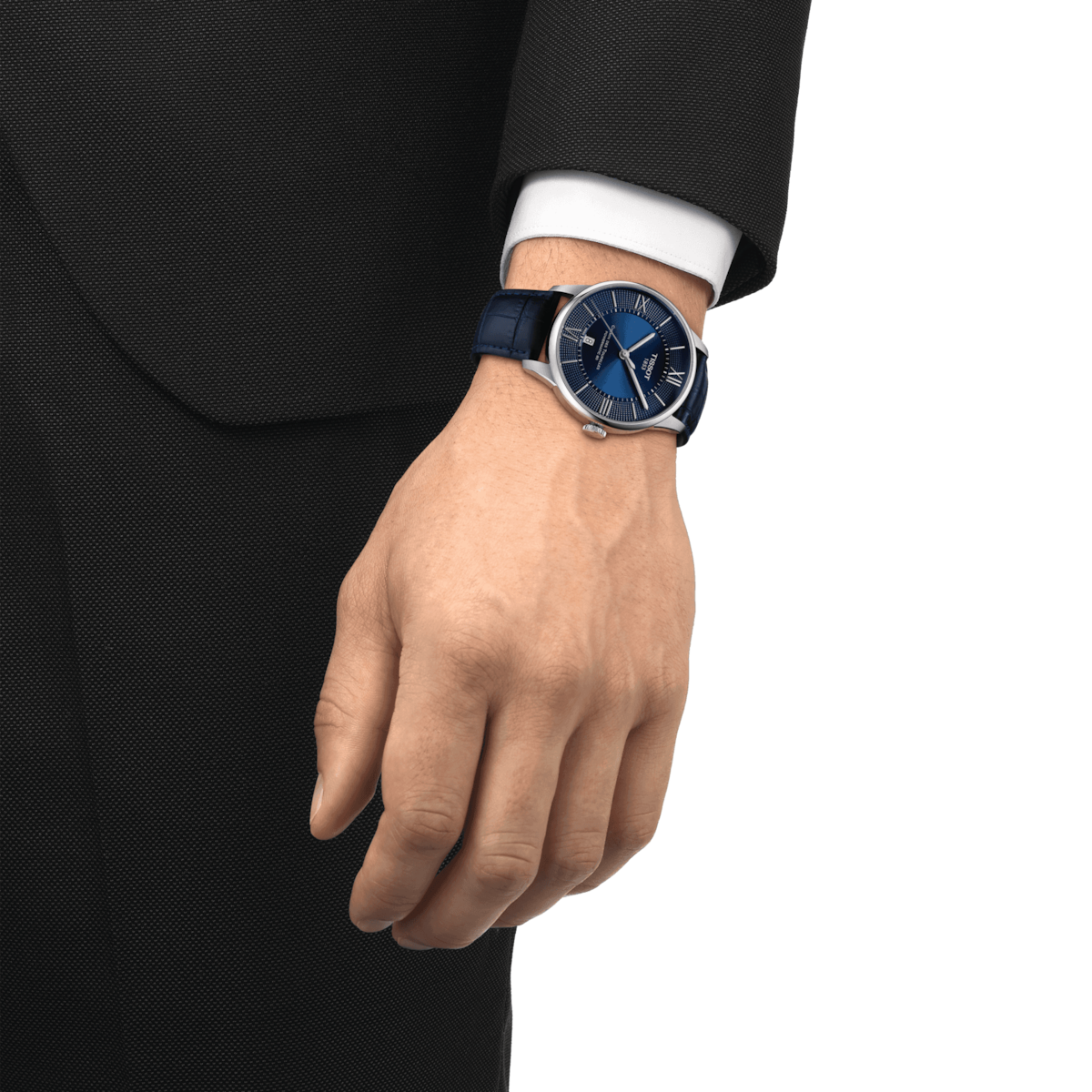 Tissot T-Classic Chemin des Tourelles Powermatic 80 Blue Dial Men 42mm