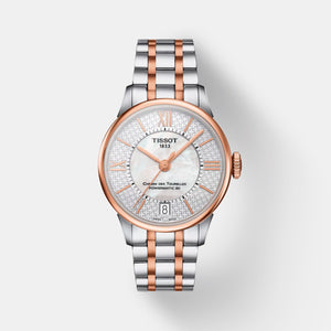 Chemin Des Tourelles Helvetic Pride Women Automatic White Mother Of Pearl Dial Analog Stainless Steel Watch T0992072211801