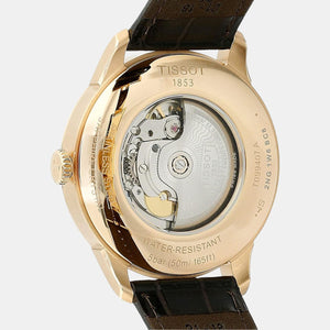 Chemin Des Tourelles Men Automatic Silver Dial Analog Leather Watch T0994073603700