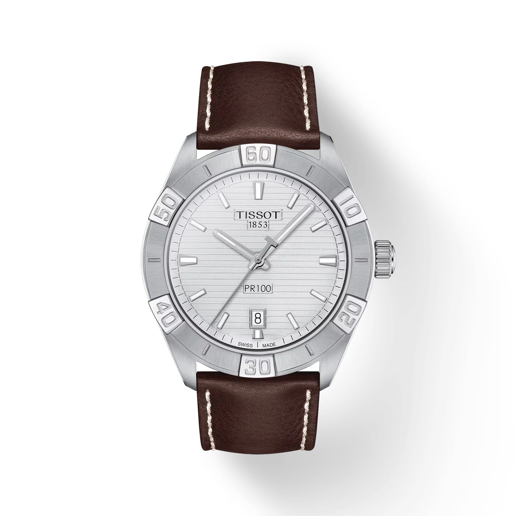 Tissot T-Classic PR100 Silver Dial Men 42mm