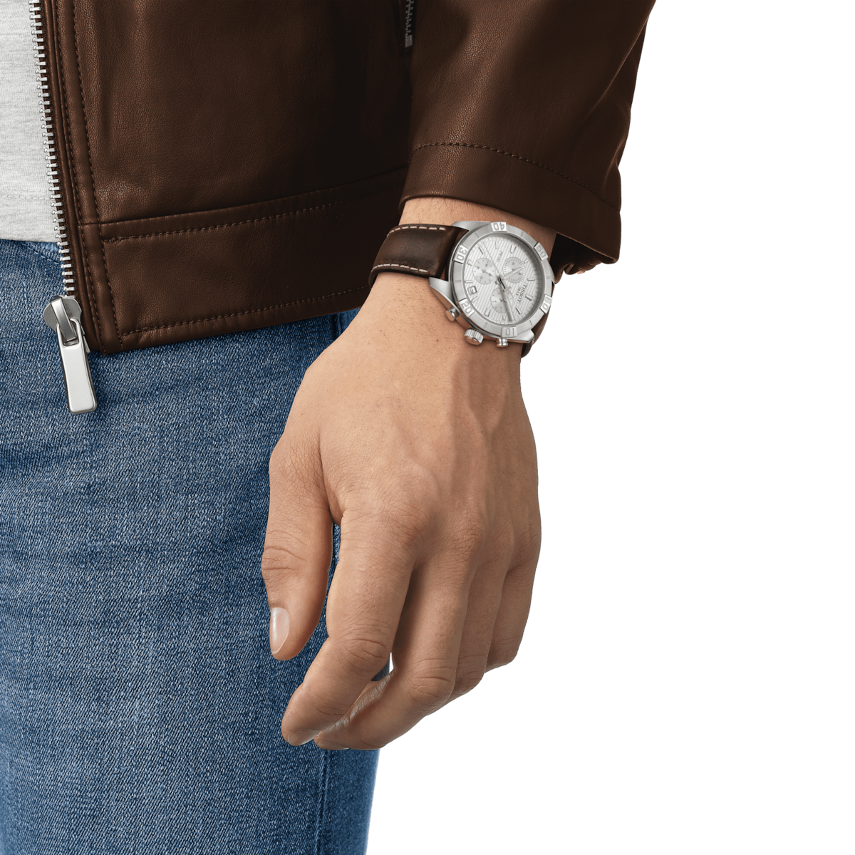 Tissot T-Classic Silver Dial Men 44mm