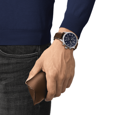 Tissot T-Sport Chrono XL Vintage Blue Dial Men 40mm