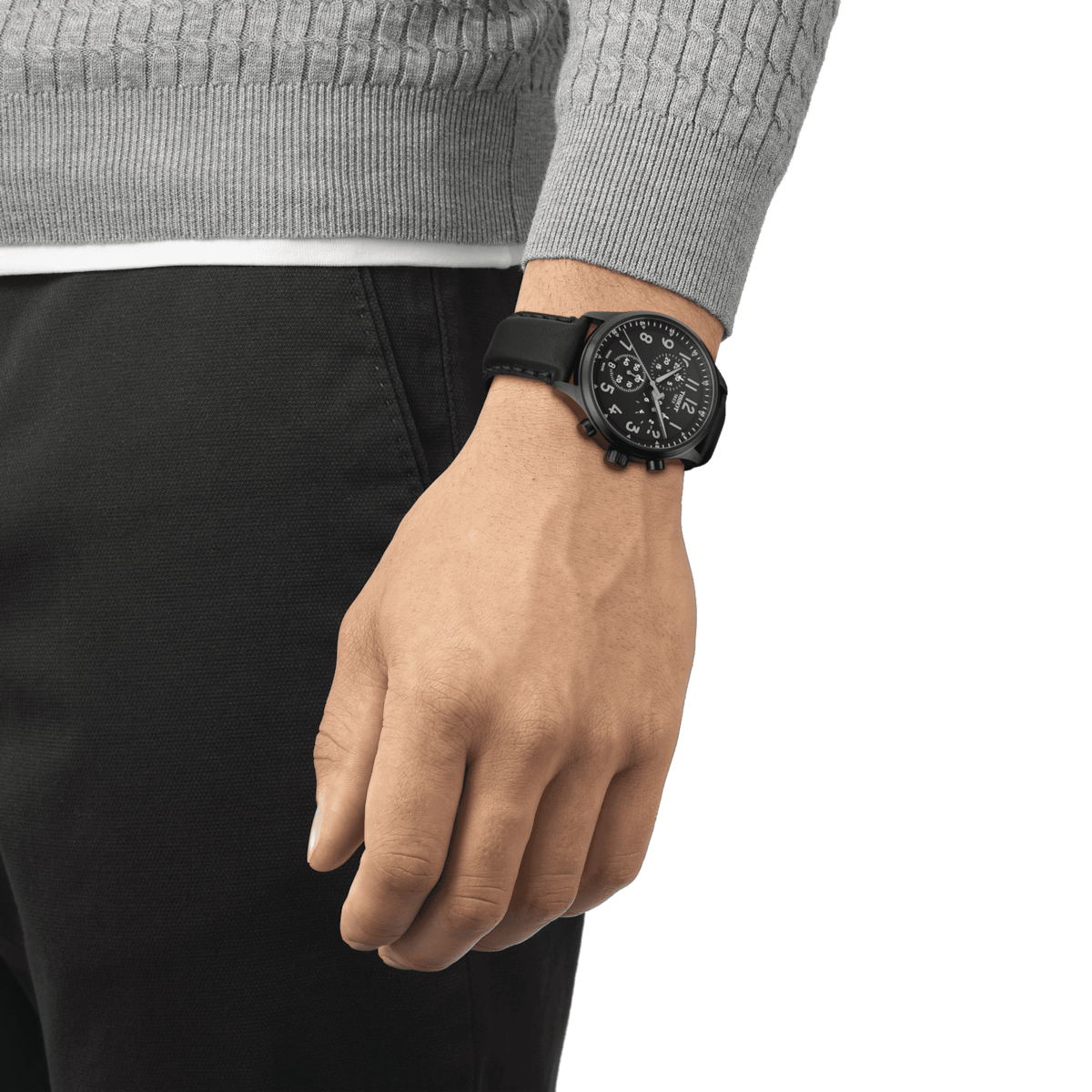 Tissot T-Sport Chrono XL Vintage Black Dial Men 45mm