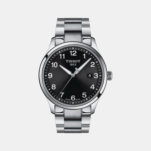 Gent Xl Men Quartz Black Dial Analog Stainless Steel Watch T1164101105700