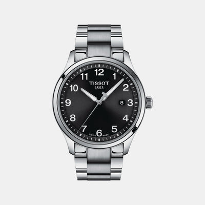 Gent Xl Men Quartz Black Dial Analog Stainless Steel Watch T1164101105700