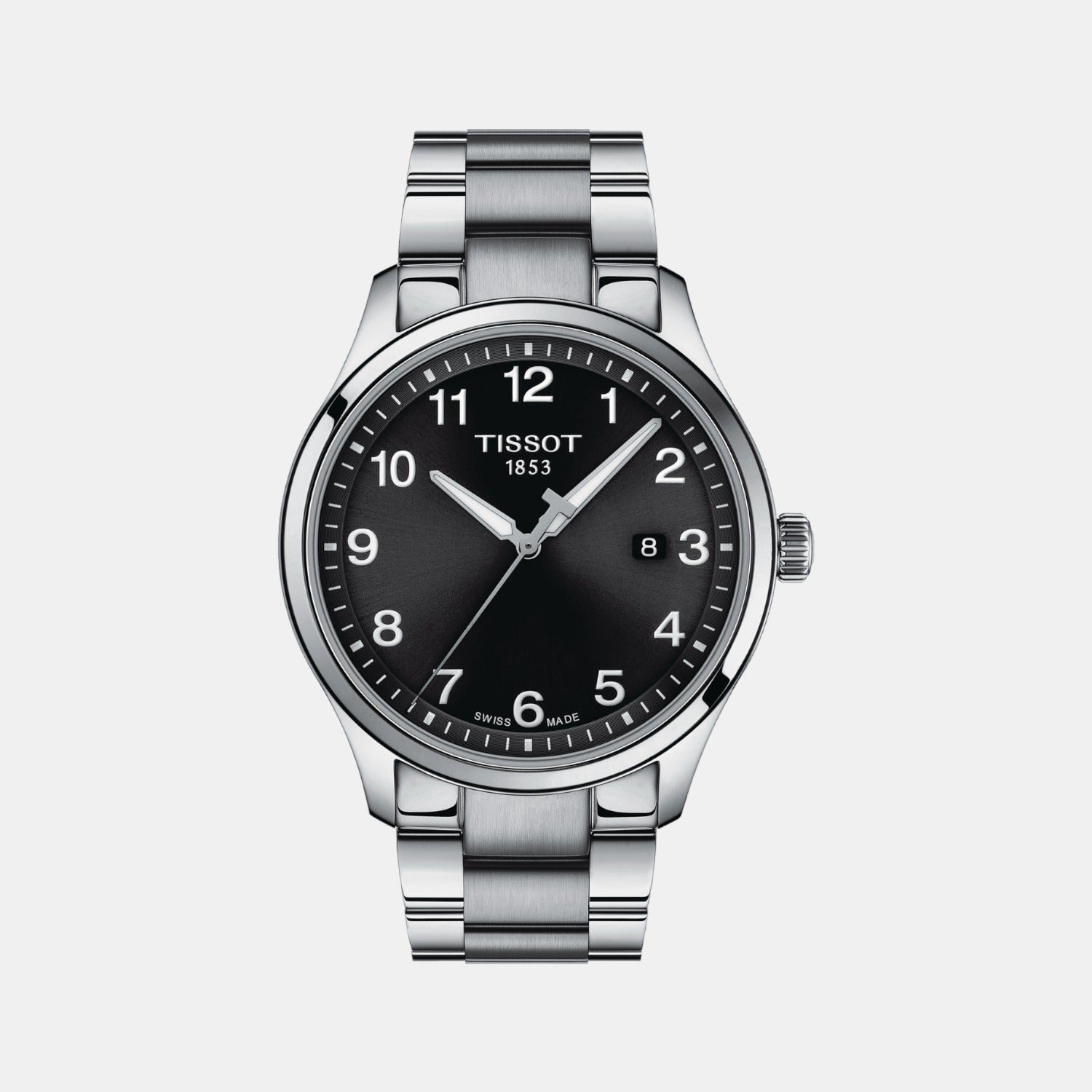 Gent Xl Men Quartz Black Dial Analog Stainless Steel Watch T1164101105700