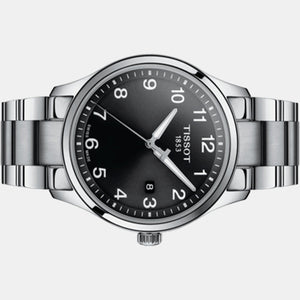 Gent Xl Men Quartz Black Dial Analog Stainless Steel Watch T1164101105700