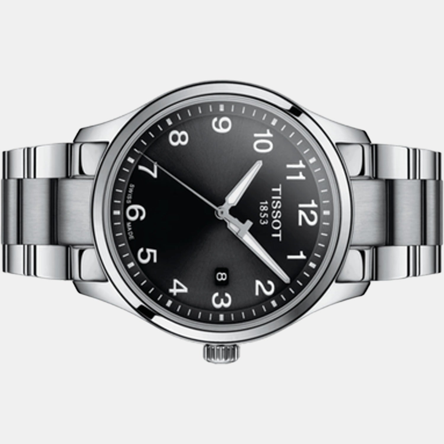Gent Xl Men Quartz Black Dial Analog Stainless Steel Watch T1164101105700