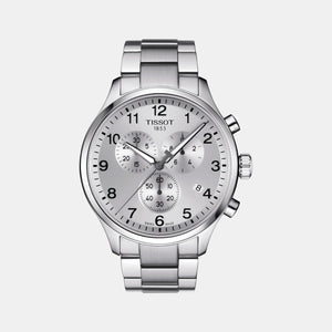 Chrono Xl Classic Men Quartz Silver Dial Chronograph Stainless Steel Watch T1166171103700