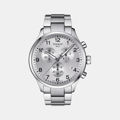 Chrono Xl Classic Men Quartz Silver Dial Chronograph Stainless Steel Watch T1166171103700