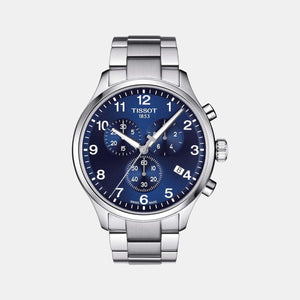 Chrono Xl Classic Men Quartz Blue Dial Chronograph Stainless Steel Watch T1166171104701