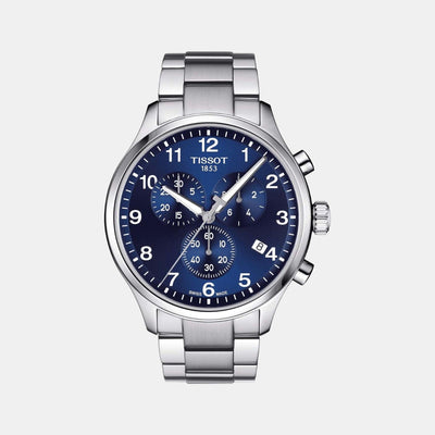 Chrono Xl Classic Men Quartz Blue Dial Chronograph Stainless Steel Watch T1166171104701