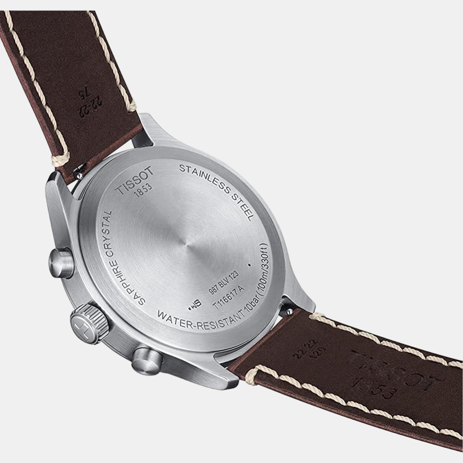 Chrono Xl Vintage Men Blue Chronograph Leather Watch T1166171604200