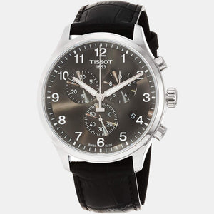 Chrono Xl Classic Men Quartz Black Dial Chronograph Leather Watch T1166171605700