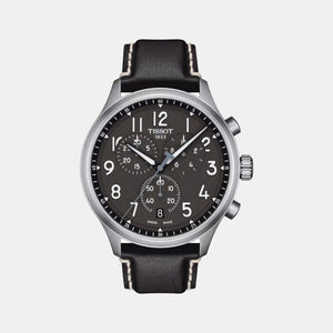 Chrono Xl Men Quartz Black Dial Chronograph Leather Watch T1166171606200