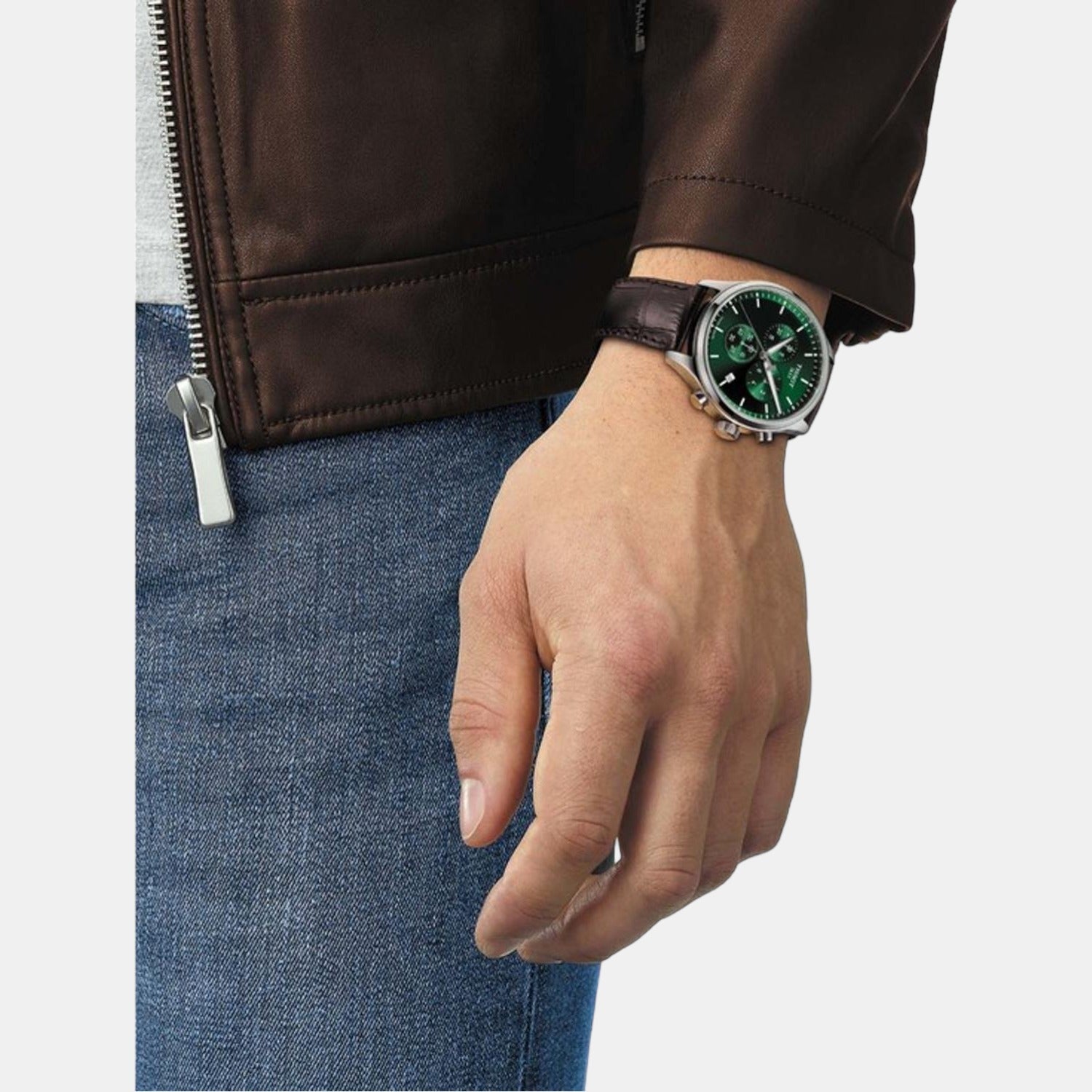 Chrono Xl Men Leather Watch T1166171609100