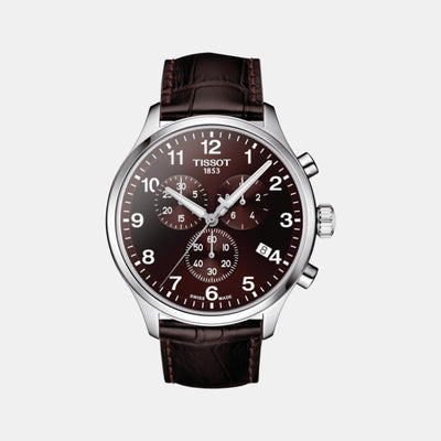 Chrono Xl Men Leather Watch T1166171629700