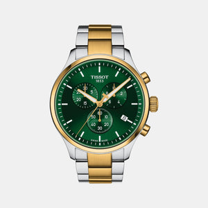 Chrono Xl Classic Men Quartz Green Dial Chronograph Stainless Steel Watch T1166172209100