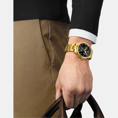 Chrono Xl Men Quartz Black Dial Chronograph Stainless Steel Watch T1166173305100