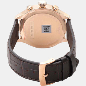 Chrono Xl Classic Men Quartz Silver Dial Chronograph Leather Watch T1166173603700