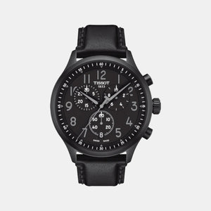 Chrono Xl Vintage Men's Black Leather Watch T1166173605200