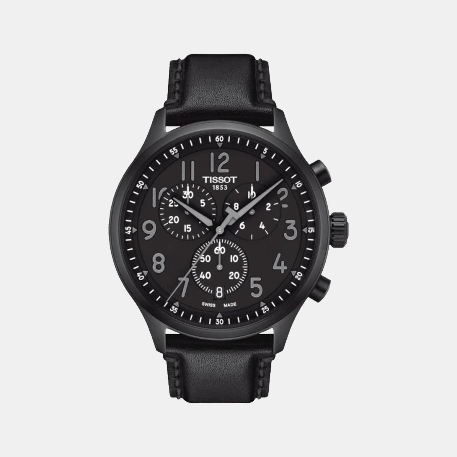 Chrono Xl Vintage Men's Black Leather Watch T1166173605200