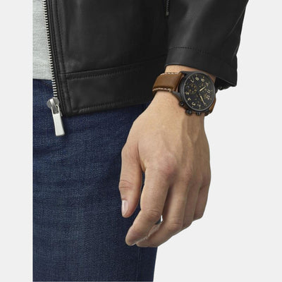 Chrono Xl Men Leather Watch T1166173605203