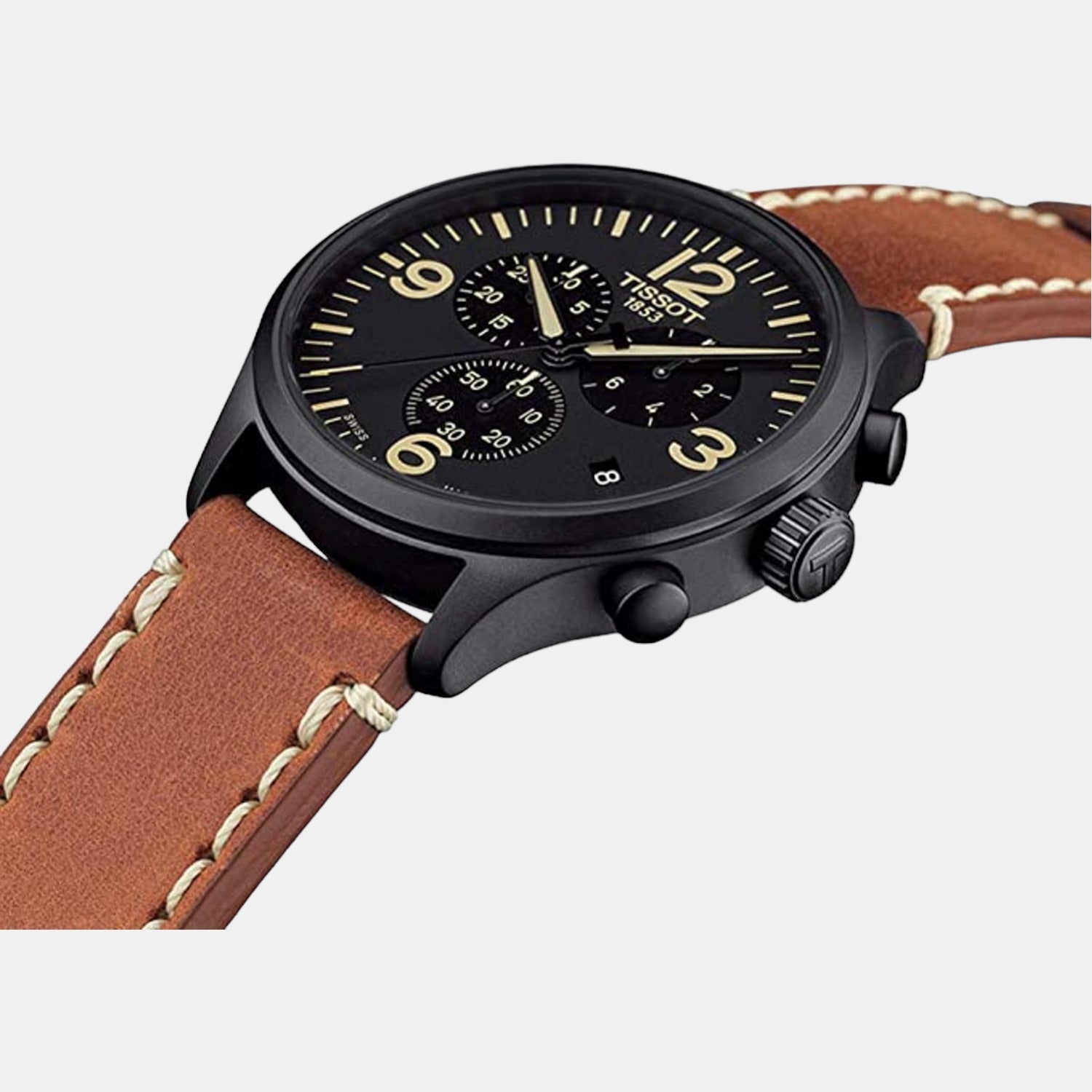 Chrono Xl Men Leather Watch T1166173605700