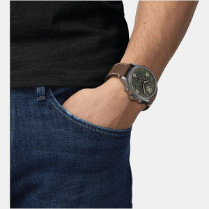 Chrono Xl Men Chronograph Leather Watch T1166173609700