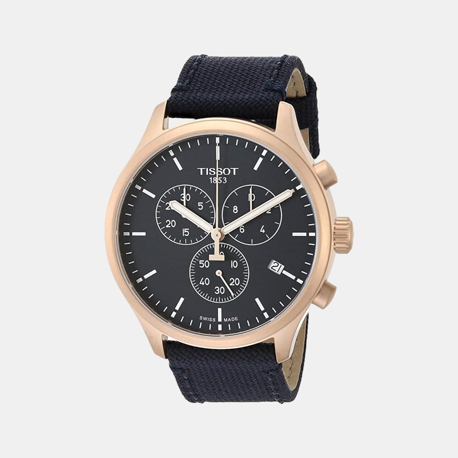 Chrono Xl Men Quartz Blue Dial Chronograph Nylon Watch T1166173704100