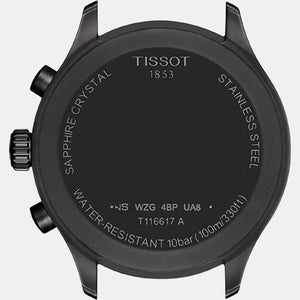 Chrono Xl Men Quartz Black Dial Chronograph Leather Watch T1166173705100