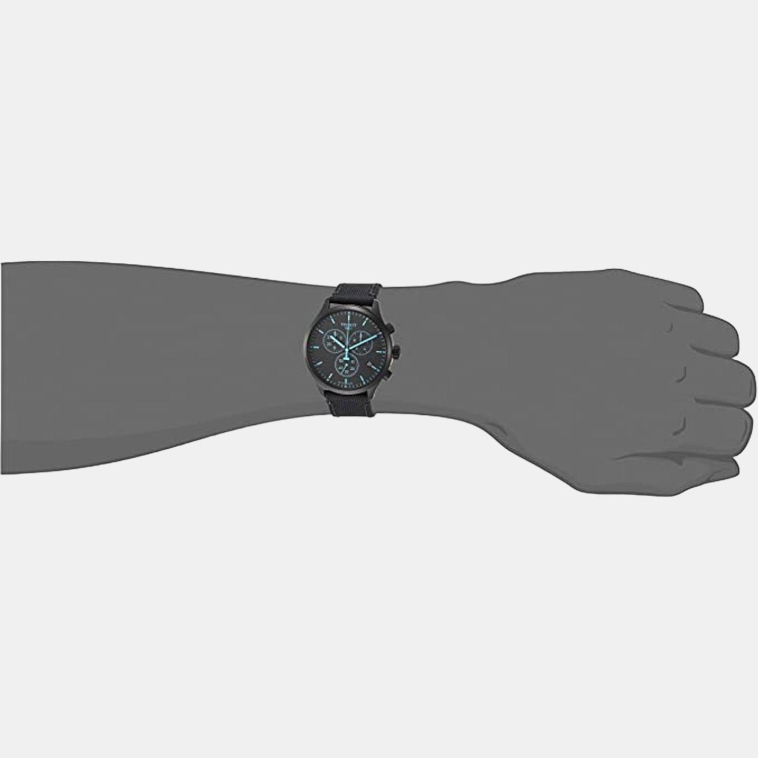Chrono Xl Men Quartz Black Dial Chronograph Leather Watch T1166173705100