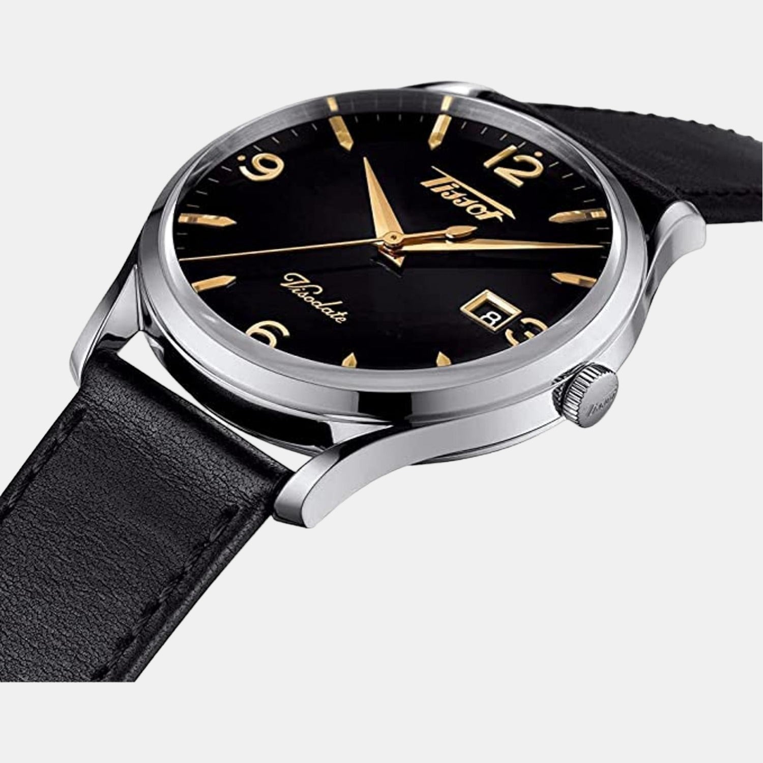 Heritage Visodate Men Analog Leather Watch T1184101605701