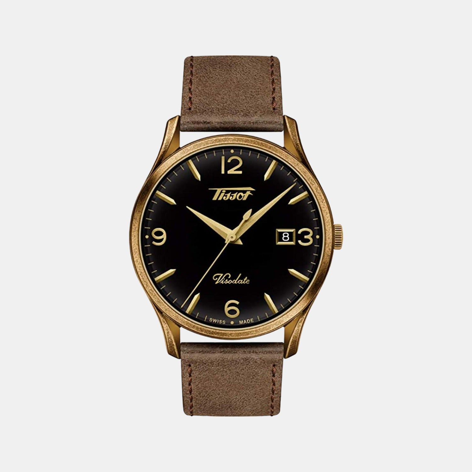 Heritage Visodate Men Analog Leather Watch T1184103605700